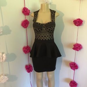 2B Bebe Peplum Skirt Dress